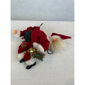 Vintage Santa Claus Shelf Sitter Christmas Decoration FOR PARTS OR REPAIR  H